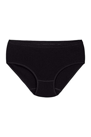 Yıldız 3581 Siyah Ribana Biyeli Kadın Bato Külot