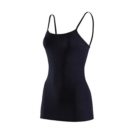 Yıldız 2186 Siyah Modal Ayarlanabilir İp Askılı Kadın Atlet