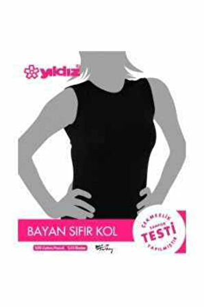 Yıldız 2236 Siyah Likralı Sıfır Kol Kadın Atlet
