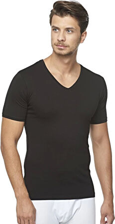 Star 206 Modal Yarım Kol V-Yaka T-Shirt Atlet