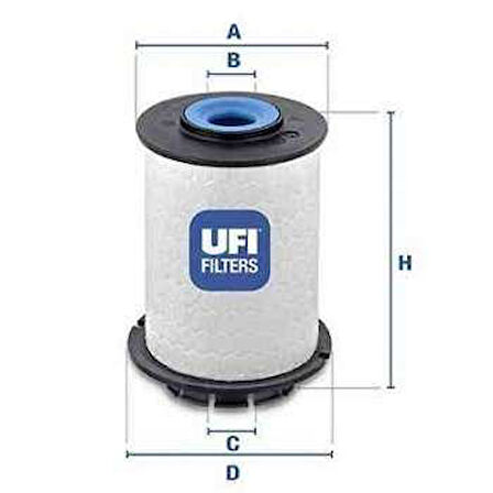 Opel Mazot Filtresi Mokka / Mokka X 13> A16dth - B16dth Aveo T300 1.3 Diesel Trax 13>18 B16dth (oe) - Ufı 26.033.00