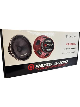 Reiss Audio RS-M8SQL 20cm Midrange 400 Watt Max Power + 175 Watt RMS Power 2 Li Paket Halinde