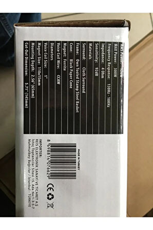 Reiss Audio RS-M6QS 16 Cm 300W Maksimum 120W RMS Çift Fiyatıdır
