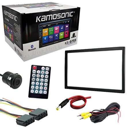 DOUBLE TEYP 7 4X45W MİRRORLİNK BT/USB/SD/FM/AUX KAMERALI KAMOSONIC KS-G755