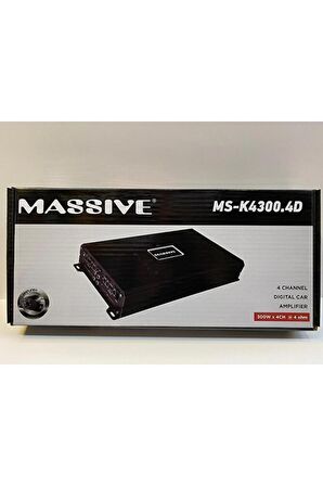 Massive MS-K4300.4D 4 KANALLI AMFİ 4 OHM 4X300 WAT RMS