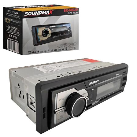 OTO TEYP 4X50W BT/2XUSB/SD/FM/AUX MOBİL APLİKASYON SOUNDMAX SX-MX2H