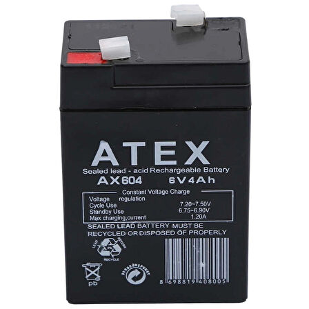 Atex AX 604 6 VOLT 4 AH /AKÜ