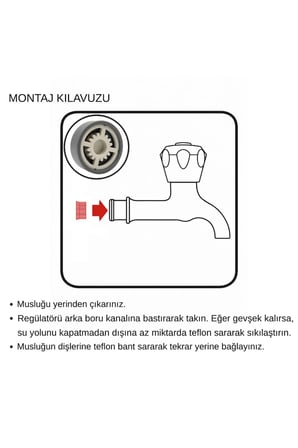 Avantaj Paketi (10’lu) Bahçe Musluğu Gömme Debi Regülatörü 12 L/DK | R1/2 | %45 Su Tasarrufu