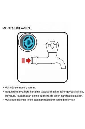 Avantaj Paketi (100’lü) – Bahçe Musluğu Gömme Debi Regülatörü 8 L/DK | %65 Su Tasarrufu