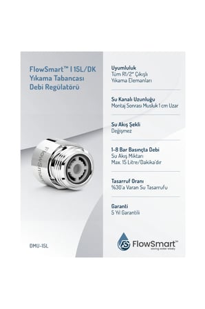 Kısa Musluk/Bahçe Musluğu/Yıkama Musluğu Debi Regulatörü 15L/Dak. | G1/2"