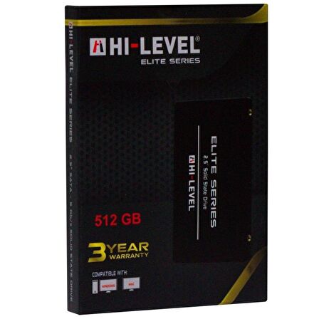 Hi-Level 2.5 İnç 512 GB Sata 540 MB/s 560 MB/s SSD 