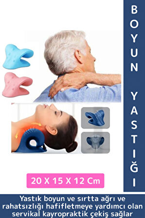 Premium Boyun Omuz Sırt Sertlik Gerginlik Ağrı Azaltan Gevşetici Rahatlatıcı Yastık 20 X 15 X 12 Cm
