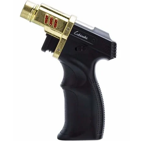 Lubinski Tek Torch Puro Masa Çakmağı Black-Gold
