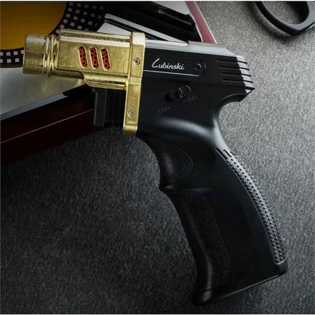 Lubinski Tek Torch Puro Masa Çakmağı Black-Gold