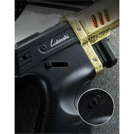 Lubinski Tek Torch Puro Masa Çakmağı Black-Gold