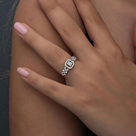 Baget 925 Ayar Gümüş Kadın Yüzük