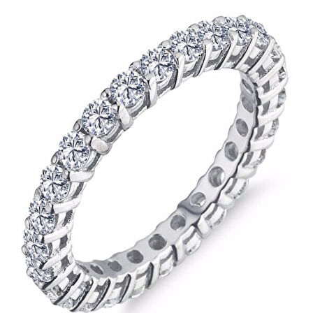 Tamtur Zirkon Taşlı 925 Ayar Gümüş Kadın Yüzük