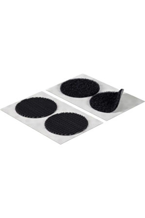 100 Adet 1,5 Cm Siyah Yuvarlak Kesim (para Para), Cırt Bant, Arkası Yapışkanlı (dişi-erkek Takım)