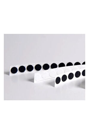 100 Adet 1,5 Cm Siyah Yuvarlak Kesim (para Para), Cırt Bant, Arkası Yapışkanlı (dişi-erkek Takım)