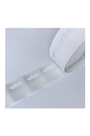 Yapışkanlı Plastik Askı Aparatı 5×5 Cm Rulo (1000 Adet – Ta400gr) Ht345