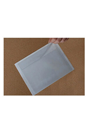 Plastik Yapışkanlı Cep 22×16 Cm (a5 Için), Üstten Kapaklı, 100 Adet