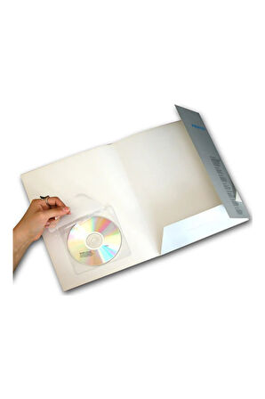 Arkası Yapışkanlı Cd Zarfı Ve Dvd Zarfı, Pvc Plastik 180 Mikron 100 Adet