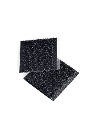 2x2 Cm 1000 Adet Siyah Kare Kesim Cırt Bant, Arkası Yapışkanlı