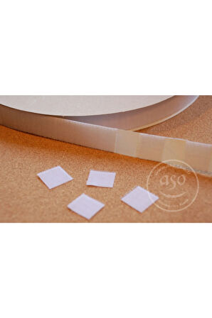 2x2cm Kare Kesim Cırt Bant, Arkası Yapışkanlı, Beyaz 1000 Adet Erkek-dişi Takım