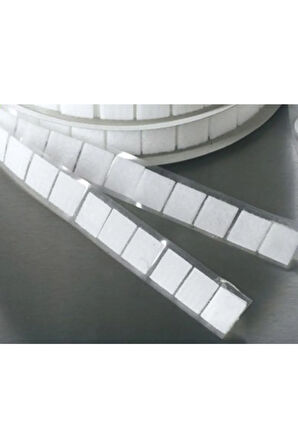 2x2cm Kare Kesim Cırt Bant, Arkası Yapışkanlı, Beyaz 1000 Adet Erkek-dişi Takım