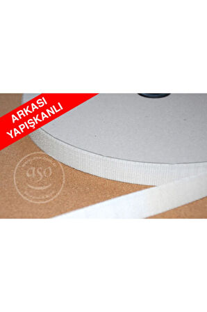 2 Cm, 25 Metre, Arkası Güçlü Yapışkanlı Cırt Cırtlı Bant Şerit (BEYAZ)