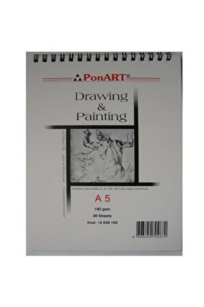 Painiting Drawing Blok 190g A5 20 Yaprak Sketc Book Eskiz Defteri