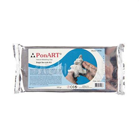 PONART SERAMİK KİL 500 GR BEYAZ