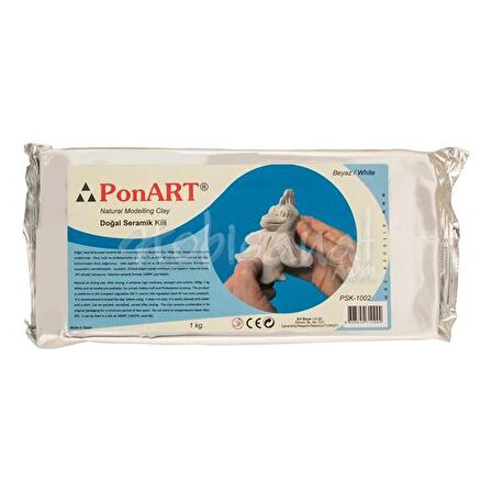 Ponart Seramik Hamuru 1000g Beyaz