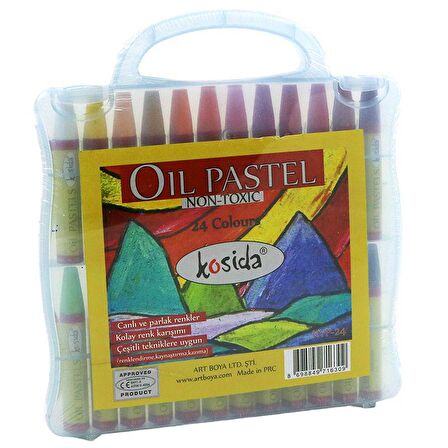 Ponart - Kosida Oil Pastel 24 Renk Yağlı Pastel Boya