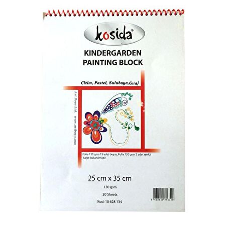 Kosida Kindergarden Resim Defteri 130g 25 Yaprak 25x35