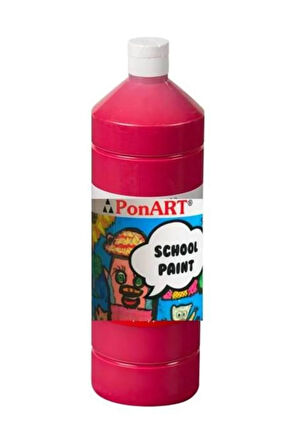 School Paint Tempera Boya 1000 ml. PSP-2208 K.KIRMIZI