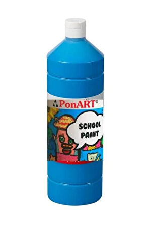School Paint Tempera Boya 1000 ml. PSP-2210 PRIMER MAVİ