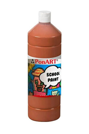 School Paint Tempera Boya 1000 ml. PSP-2218 A.KAHVE
