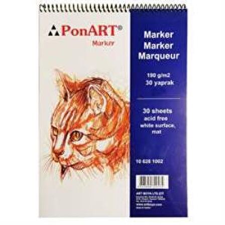 Ponart Marker Pad Spiralli 190g 30 Yaprak A4