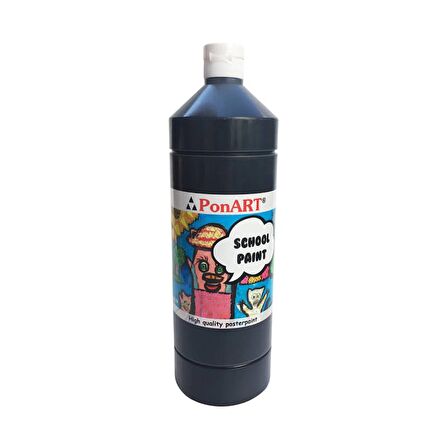 Ponart School Paint Çok Amaçlı Okul Boyası Siyah 250 ml