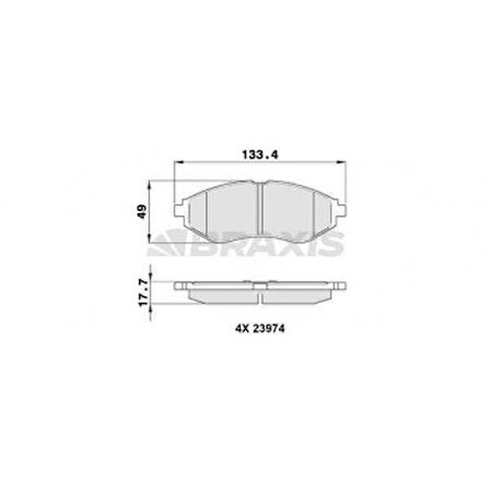 Chevrolet On Fren Balatası Kalos Aveo T200 T250 - Braxıs Aa0085