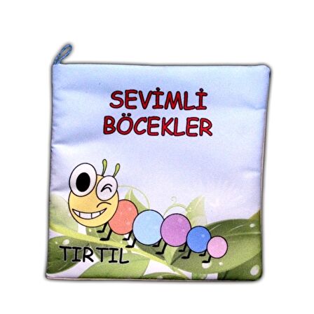 Tox Sevimli Böcekler Kumaş Sessiz Kitap - Bez Kitap , Eğitici Oyuncak , Yumuşak ve Hışırtılı