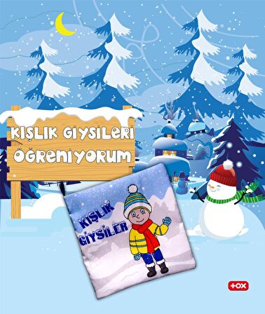 Tox Kışlık Giysiler Kumaş Sessiz Kitap - Bez Kitap , Eğitici Oyuncak , Yumuşak ve Hışırtılı