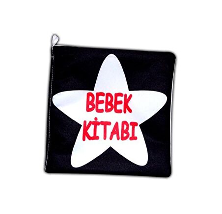 Tox Bebek Siyah-Beyaz Kumaş Sessiz Kitap - Bez Kitap , Eğitici Oyuncak , Yumuşak ve Hışırtılı