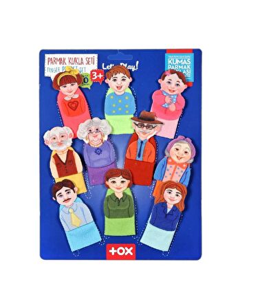 Tox Aile 10 Parça Parmak Kukla , Eğitici Oyuncak T75-2