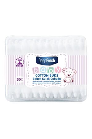 Deep Fresh Bebek Pamuklu Kulak Temizleme Çubuğu 60 Adet