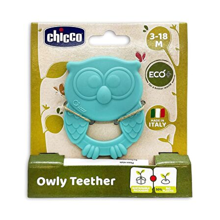 Chicco Owly Diş Kaşıyıcı 3-18 Ay - Mavi