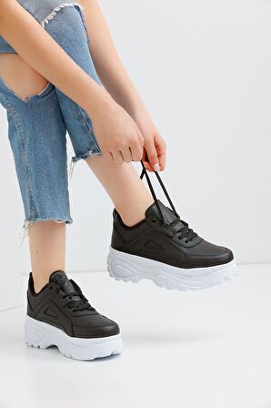 Kadın Spor Ayakkabı 6 Cm Yüksek Rahat Air Taban Günlük Sneaker X401