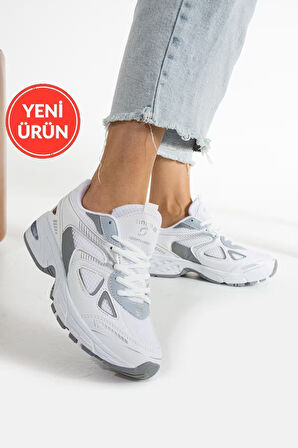 Kadın Beyaz Spor Ayakkabı Günlük Rahat Air Taban Sneaker N110