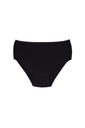 Kadın Ribana Yüksek Bel Büyük Beden Külot 3'lü Paket